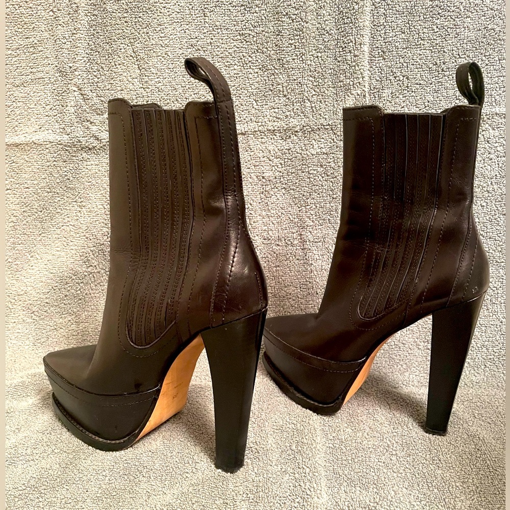 Alexander Wang black leather platform boots EUC
